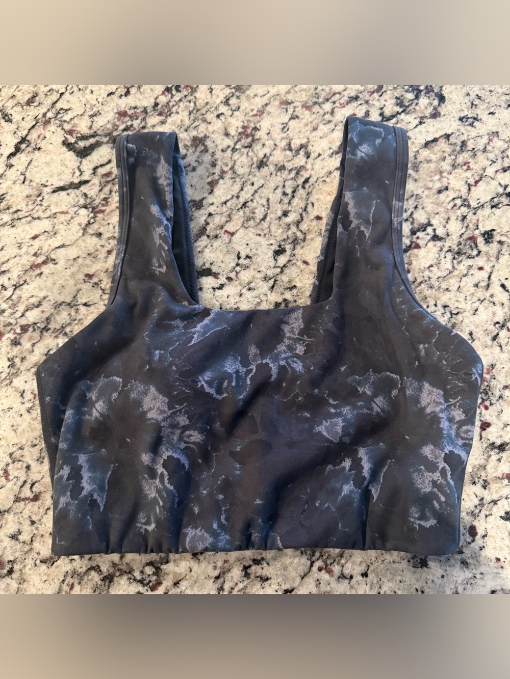 Varley Women's Black/Gray Tie Dye Let's Go Elsie Sports Bra Size Small